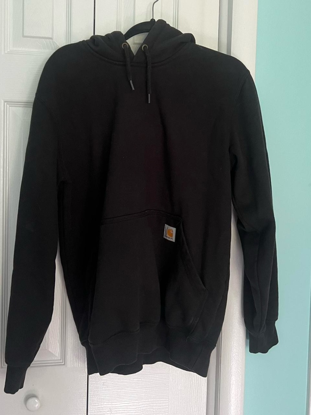 Carhartt Black Crewneck Hoodie with Front Pocket